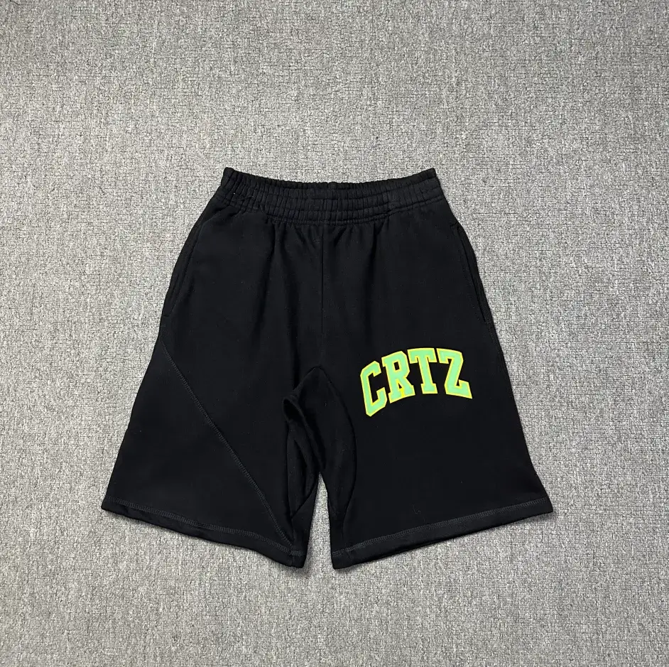 Corteiz CRTZ Sweatshorts Black Lime Green