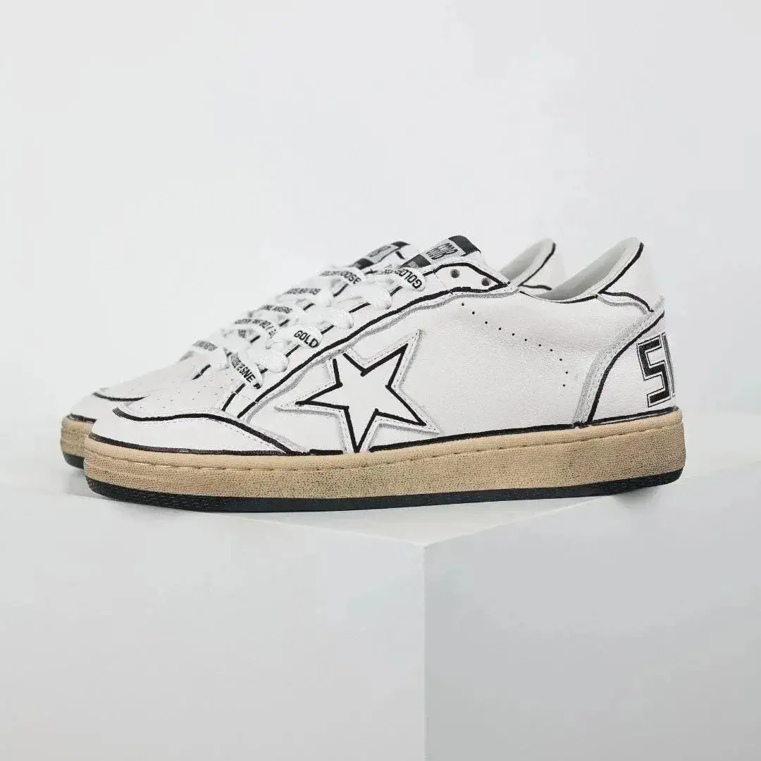 Golden Goose Ball Star Sketch White Black