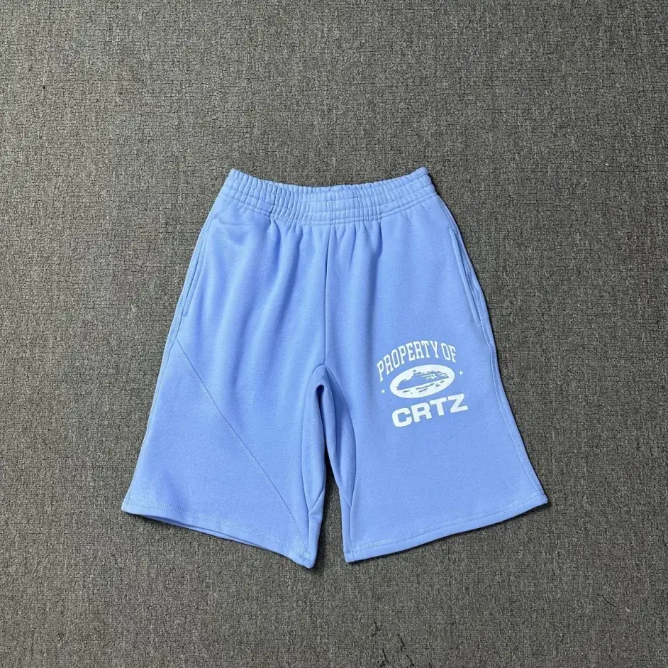 Corteiz Property of CRTZ Shorts Light Blue