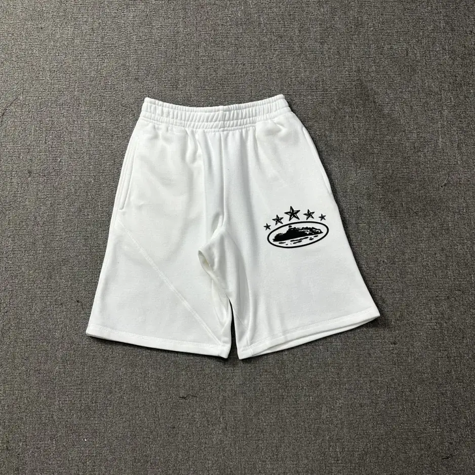 Corteiz Island Star Shorts White