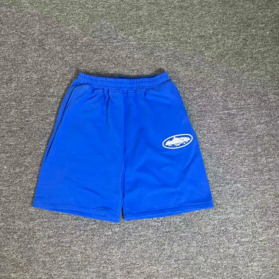 Corteiz Island Graphic Shorts Royal Blue
