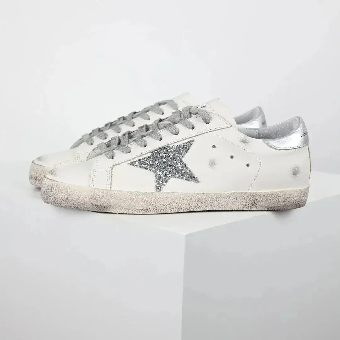 Golden Goose Ball Star Silver White
