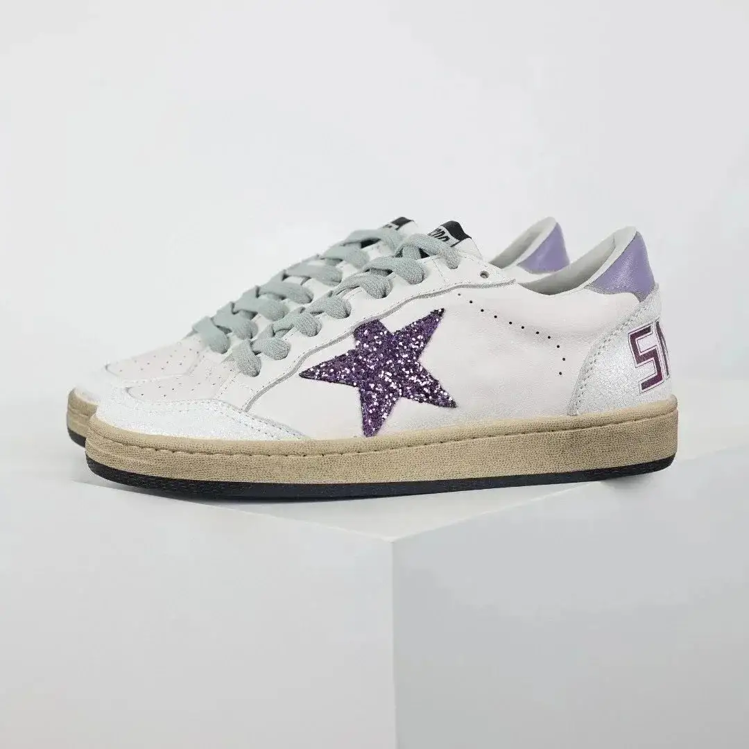 Golden Goose Ball Star Purple White