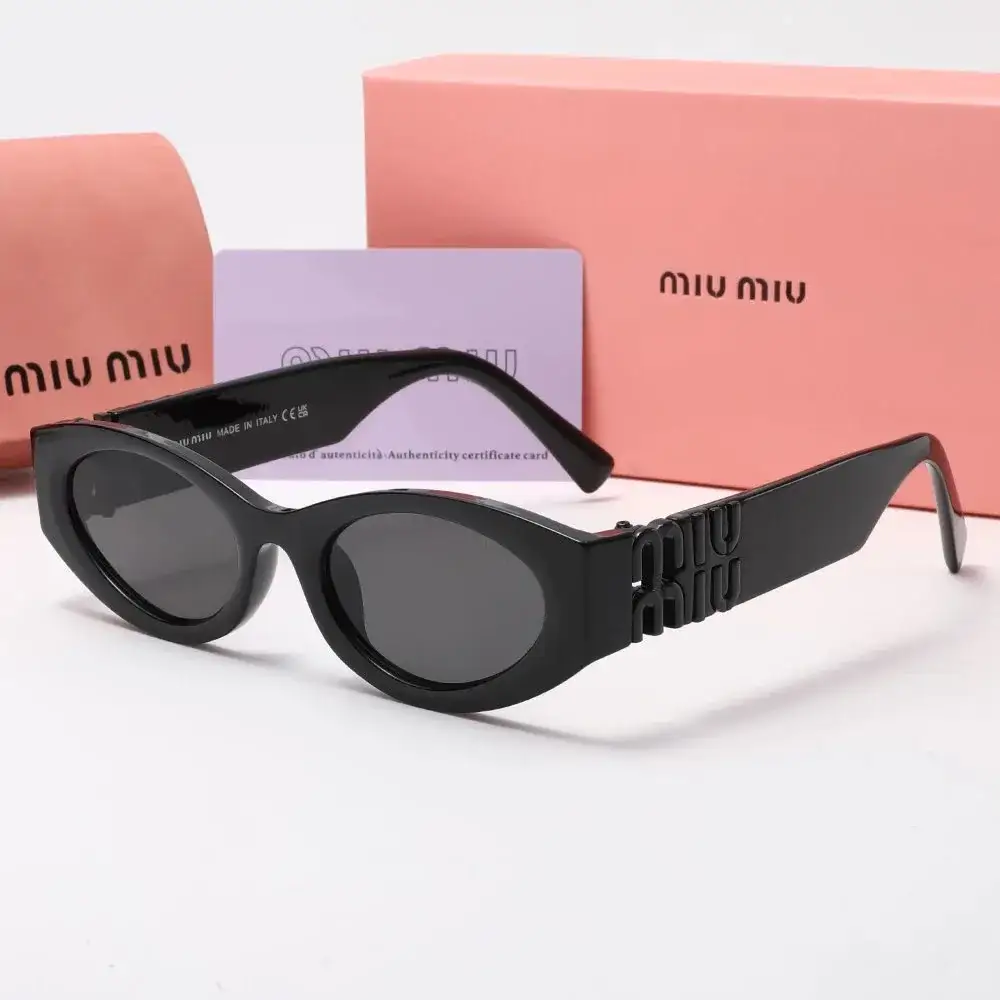 Miu Miu Fashion Trend Sunglasses Matte Black