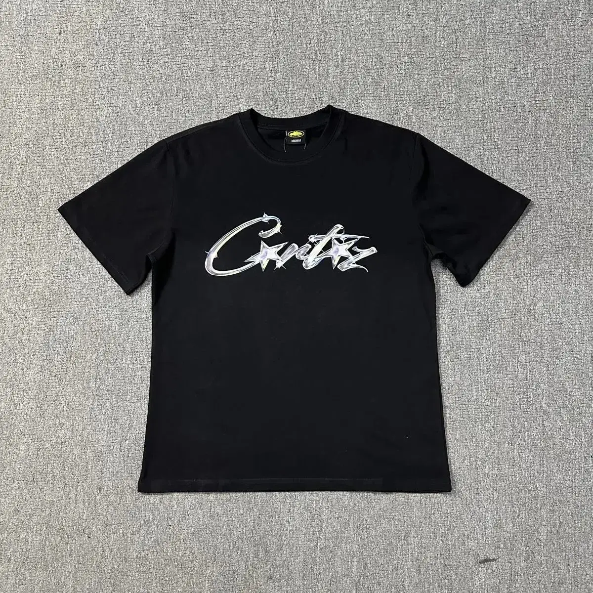 Corteiz Chrome Star Logo T-Shirt Black