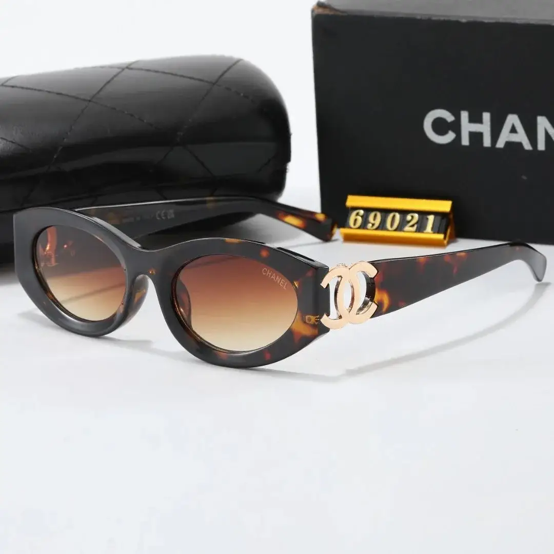 Chanel Oval Sunglasses Tortoiseshell