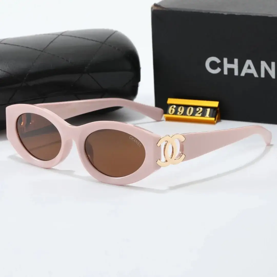 Chanel Oval Sunglasses Light Pink