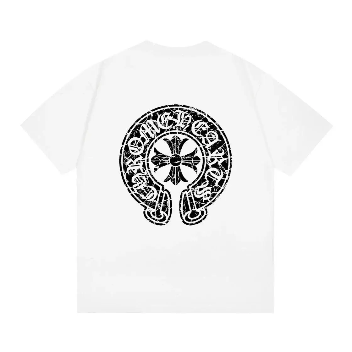Chrome Hearts Horseshoe Cross T-Shirt White Black