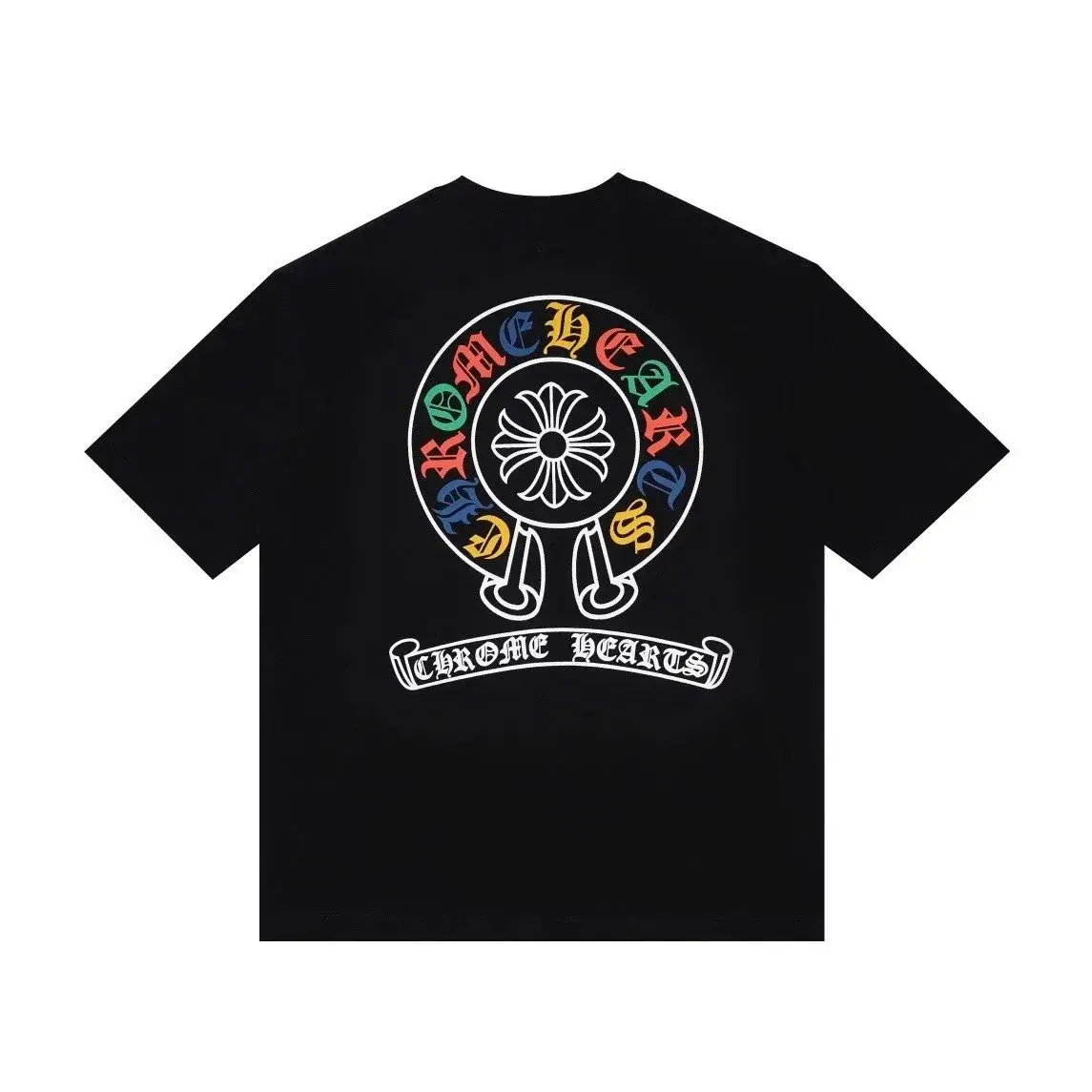 Chrome Hearts Horseshoe Multicolor Cross T-Shirt Black