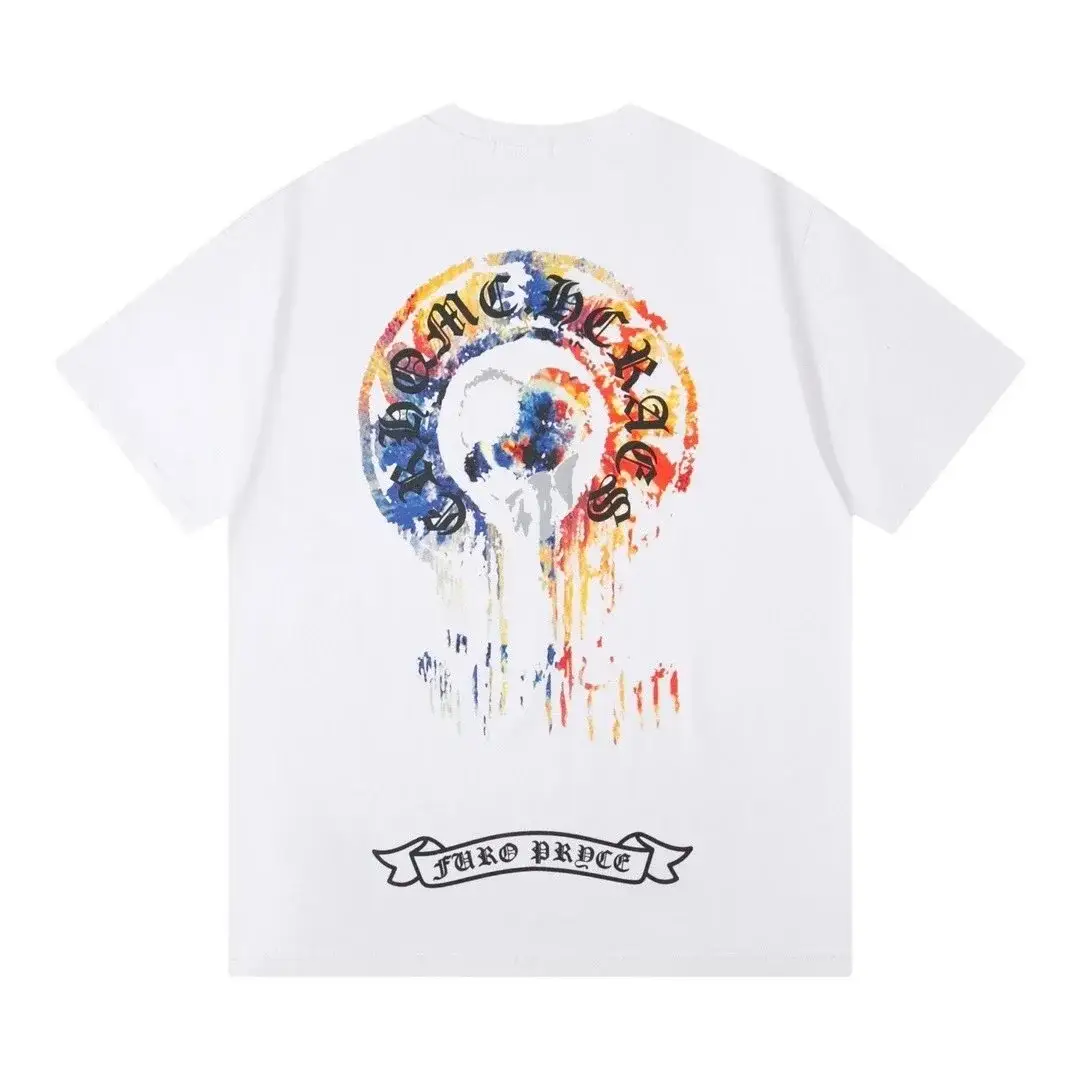 Chrome Hearts Watercolor Horseshoe T-Shirt White Multi