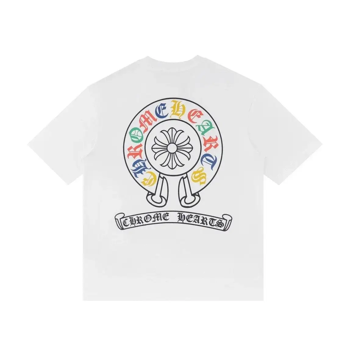 Chrome Hearts Multicolor Horseshoe T-Shirt White