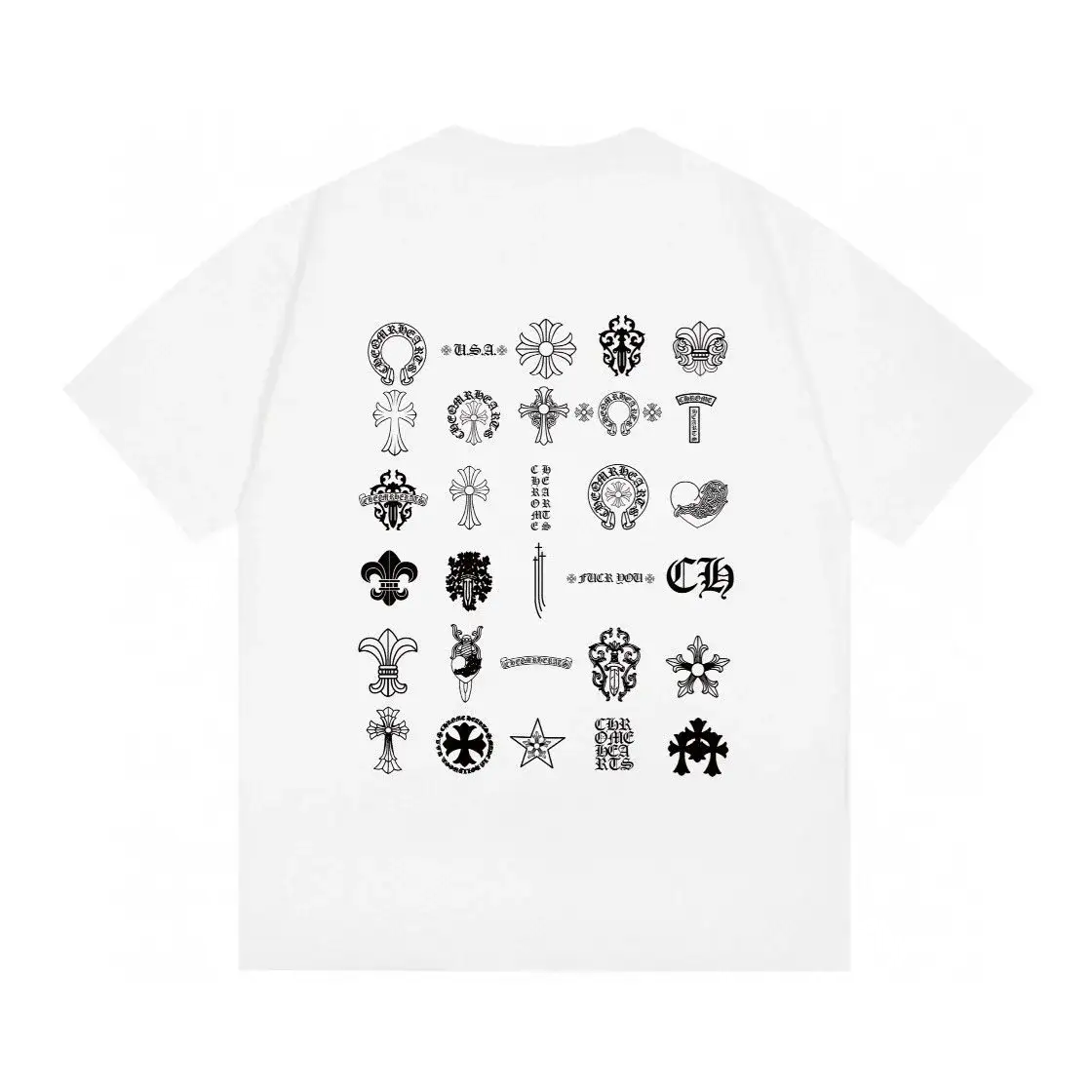 Chrome Hearts Multi Logo Grid T-Shirt White