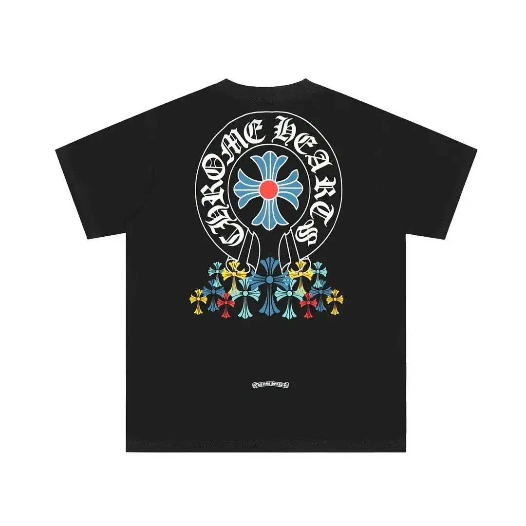 Chrome Hearts Horseshoe Floral Cross T-Shirt Black