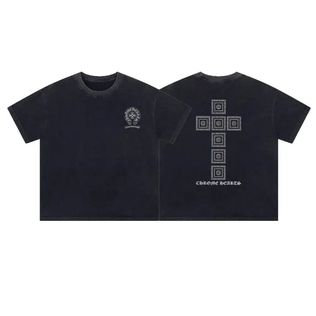 Chrome Hearts Grid Cross Black T-Shirt