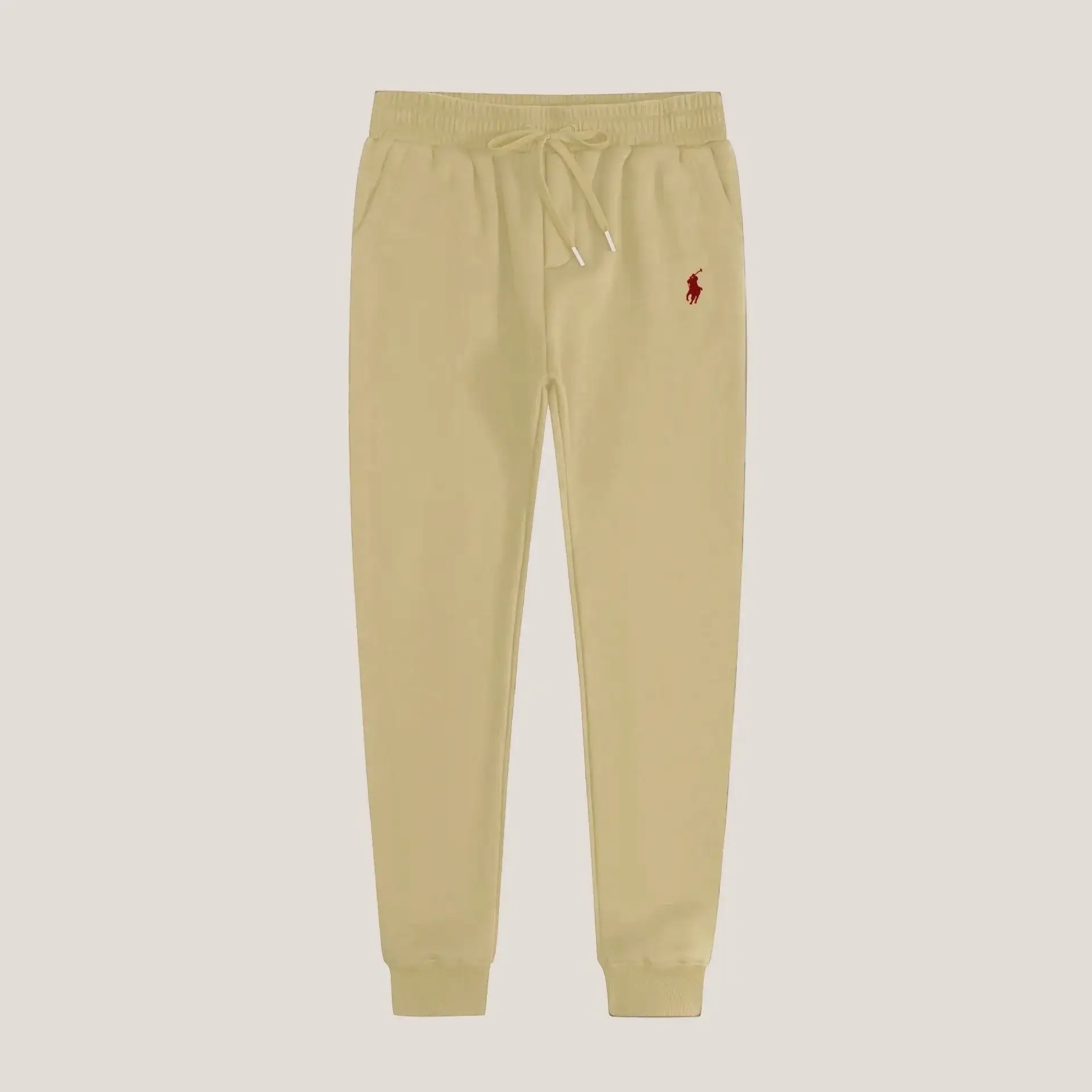 Polo Ralph Lauren Khaki Red Logo Jogging Pants
