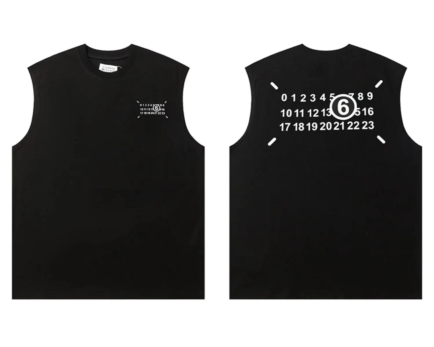 MM6 Maison Margiela Framed Number Tank Top Black