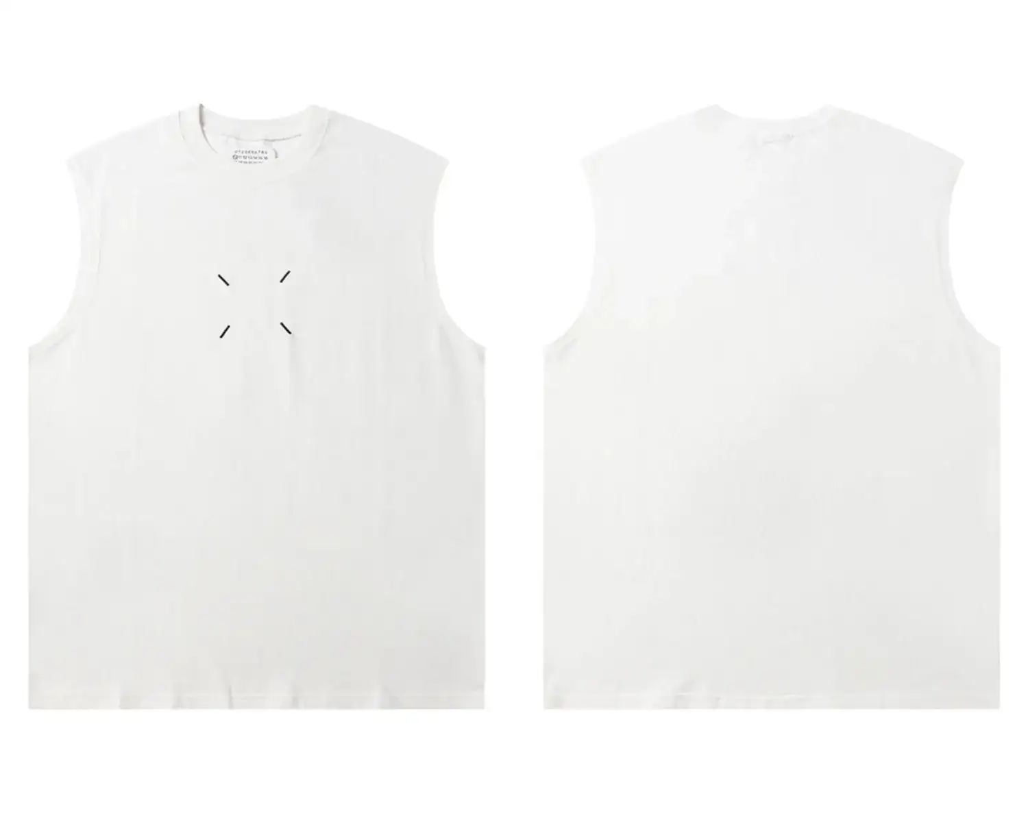 Maison Margiela Number Logo Tank Top White