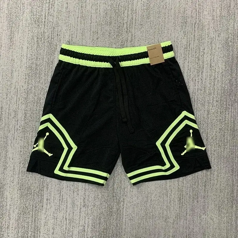Jordan Diamond Shorts Black Neon Green