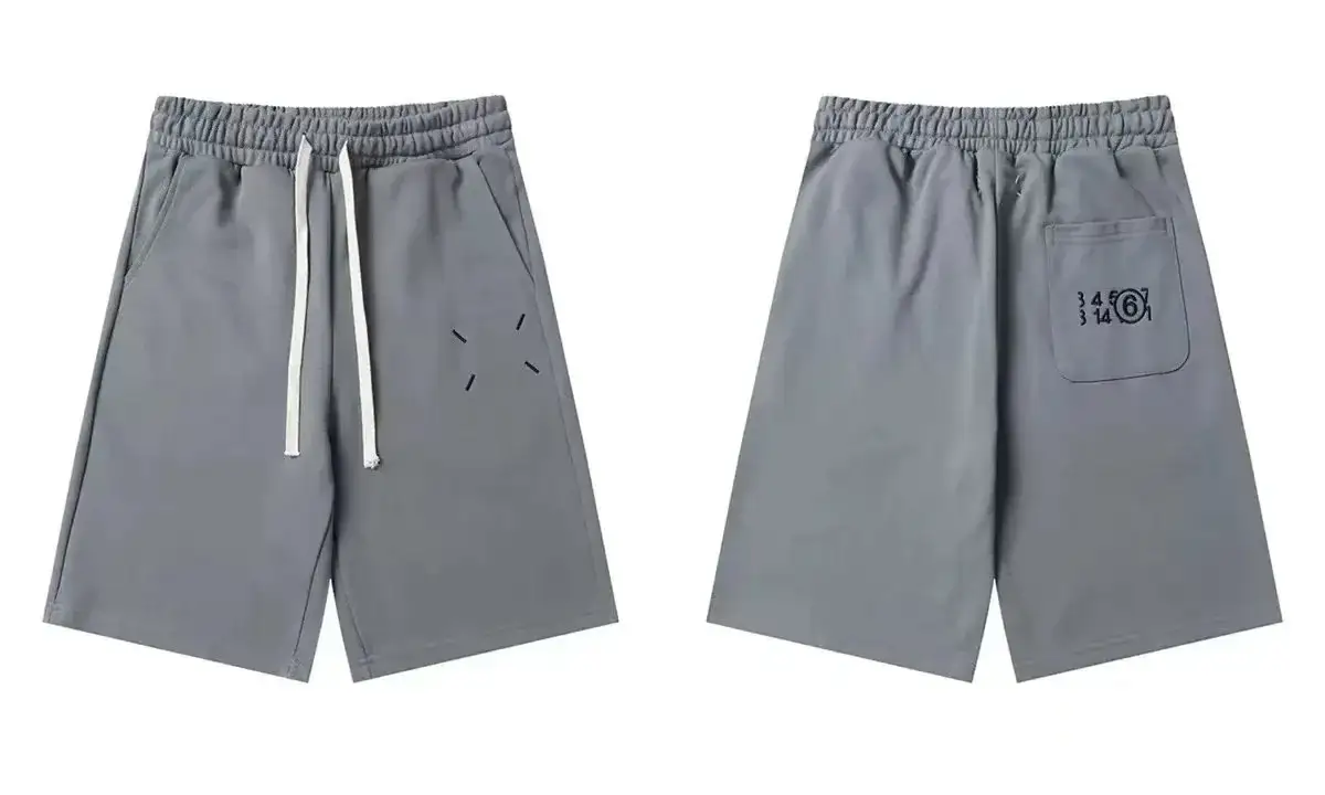 Maison Margiela Number Logo Sweat Shorts Light Grey