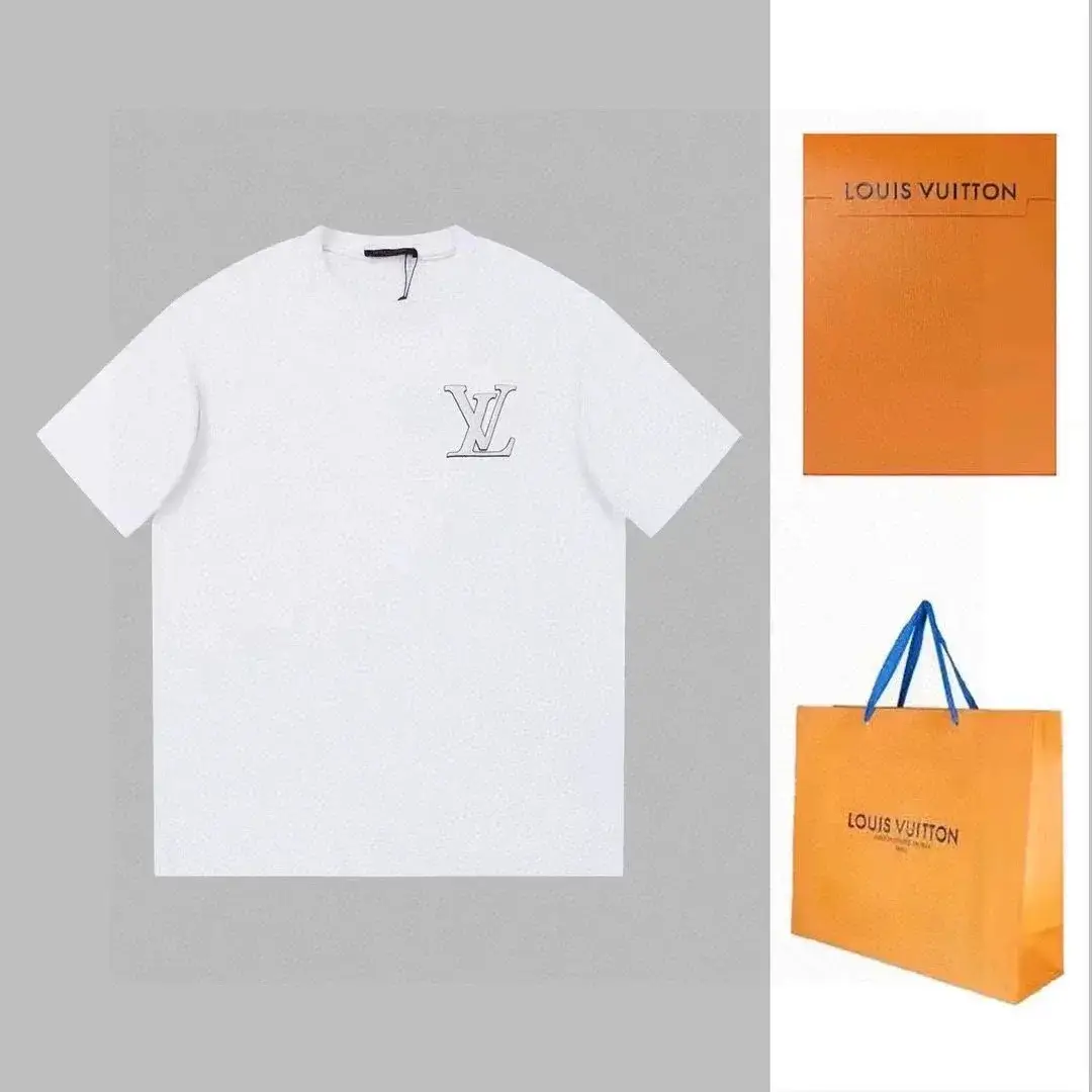 Louis Vuitton Monogram LV Outline Chest Logo T-Shirt White