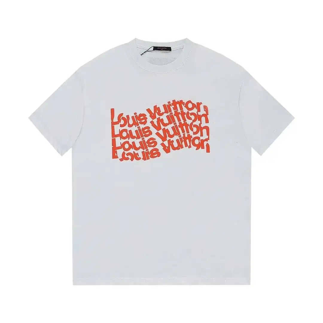 Louis Vuitton Graffiti Text T-Shirt Light Grey