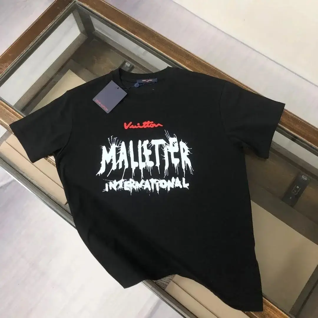 Louis Vuitton Malletier International T-Shirt Black White