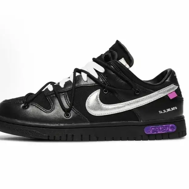 Nike Dunk Low x Off-White Black Metallic Silver