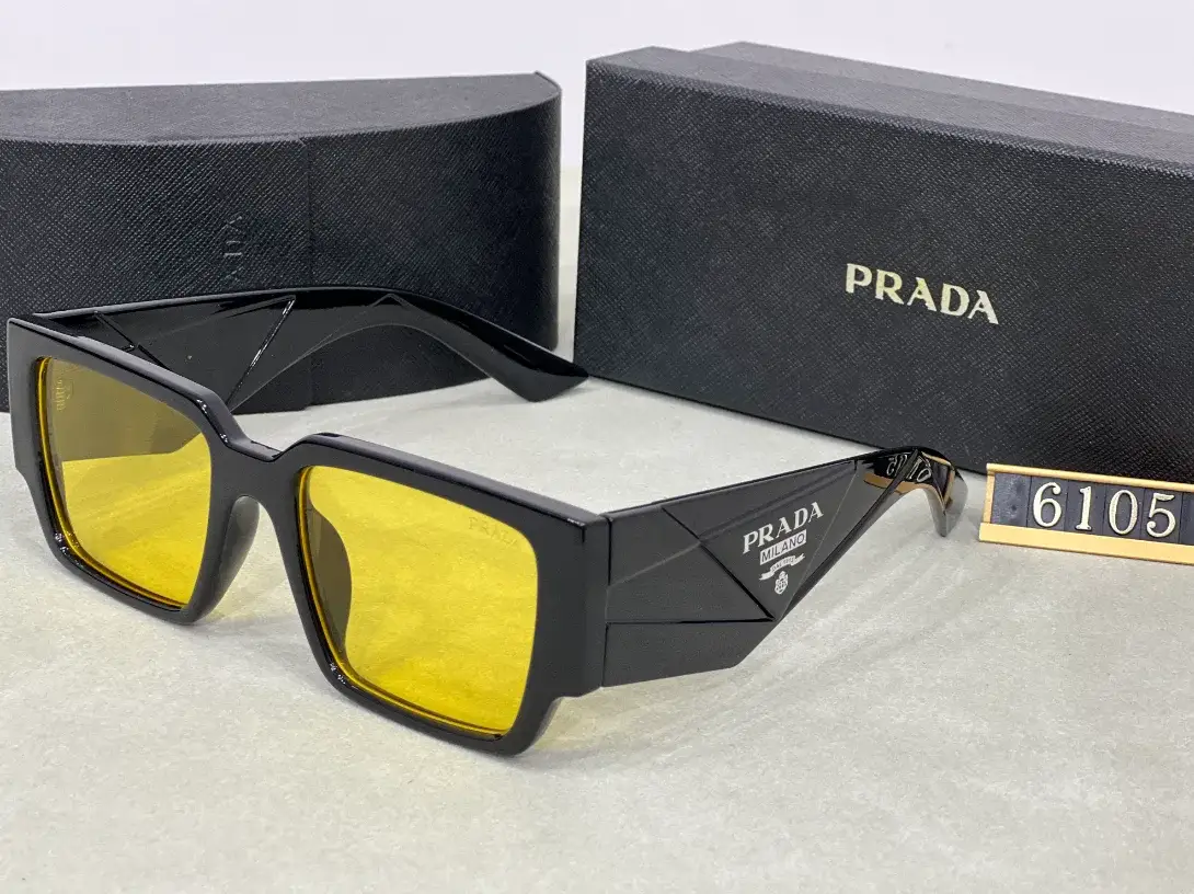 Prada Symbole Sunglasses Black Yellow