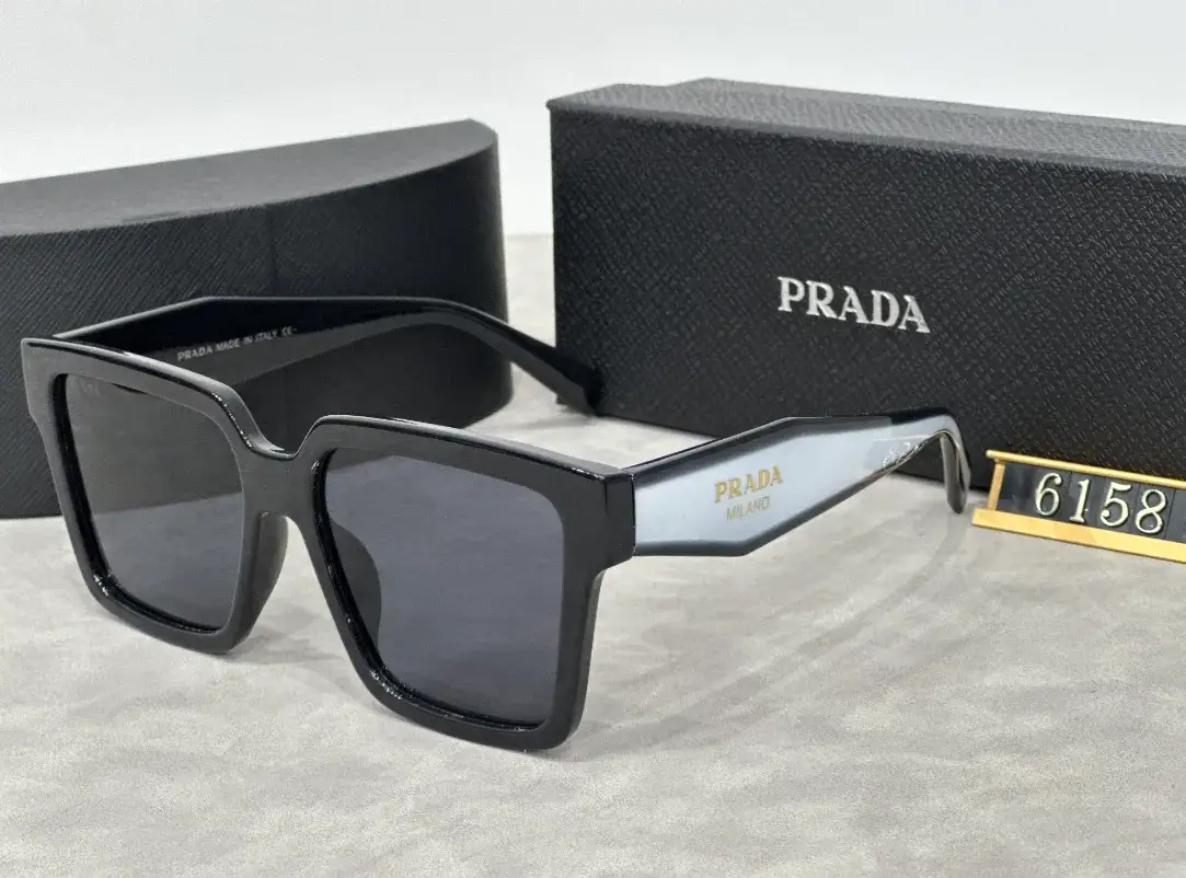 Prada Square Sunglasses White and Black