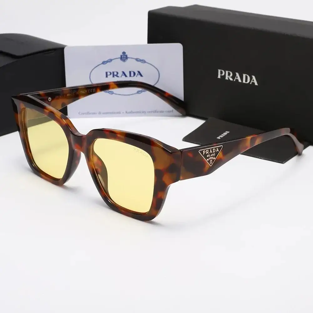 Prada Symbole Tortoiseshell Yellow Lenses Sunglasses