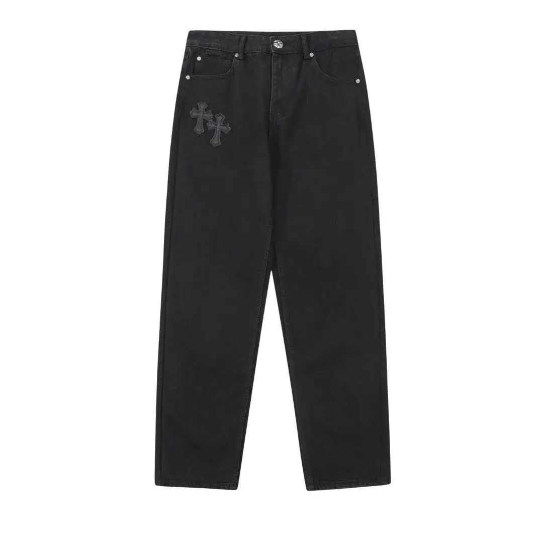 Chrome Hearts Minimalist Cross Patch Jeans Black