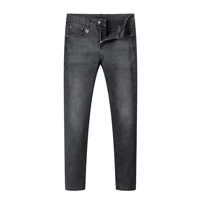 Chrome Hearts Slim Fit Denim Jeans Dark Grey