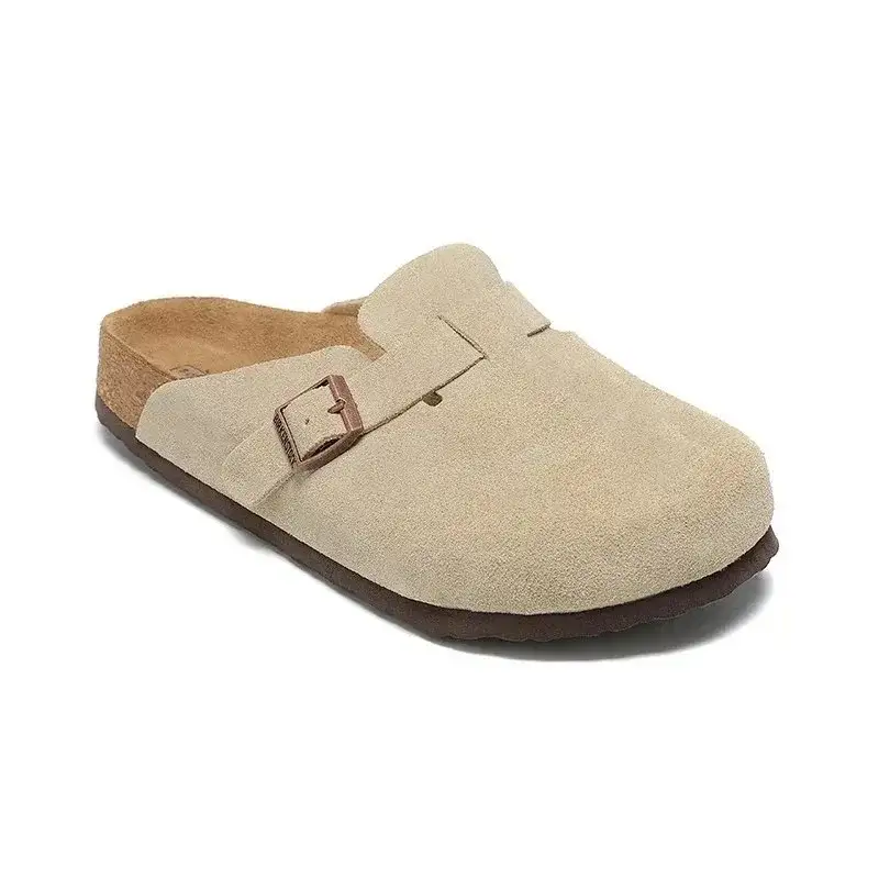 Birkenstock Boston Suede Cream