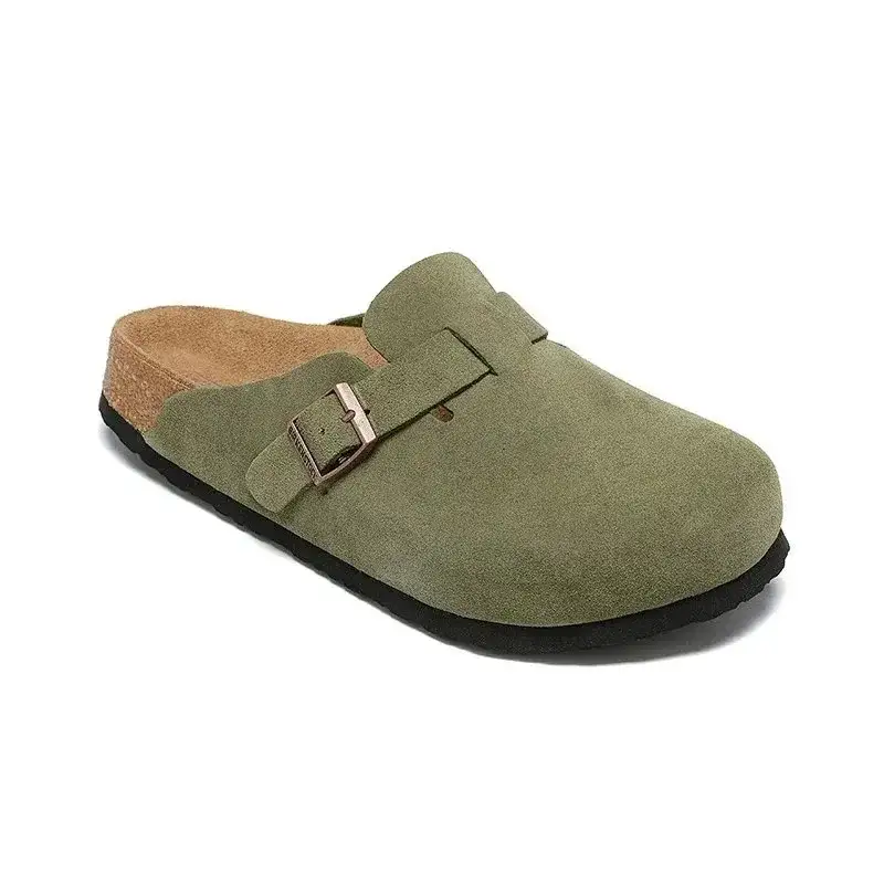 Birkenstock Boston Suede Faded Khaki