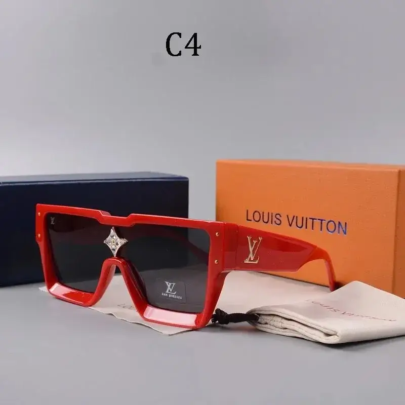 Louis Vuitton Square Sunglasses Red