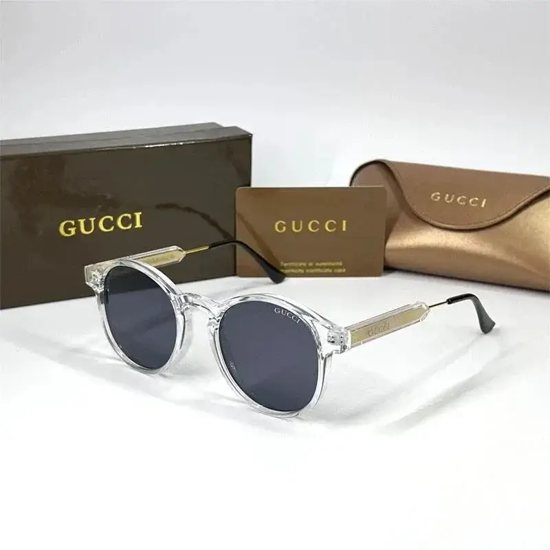 Gucci Round Frame Sunglasses Clear