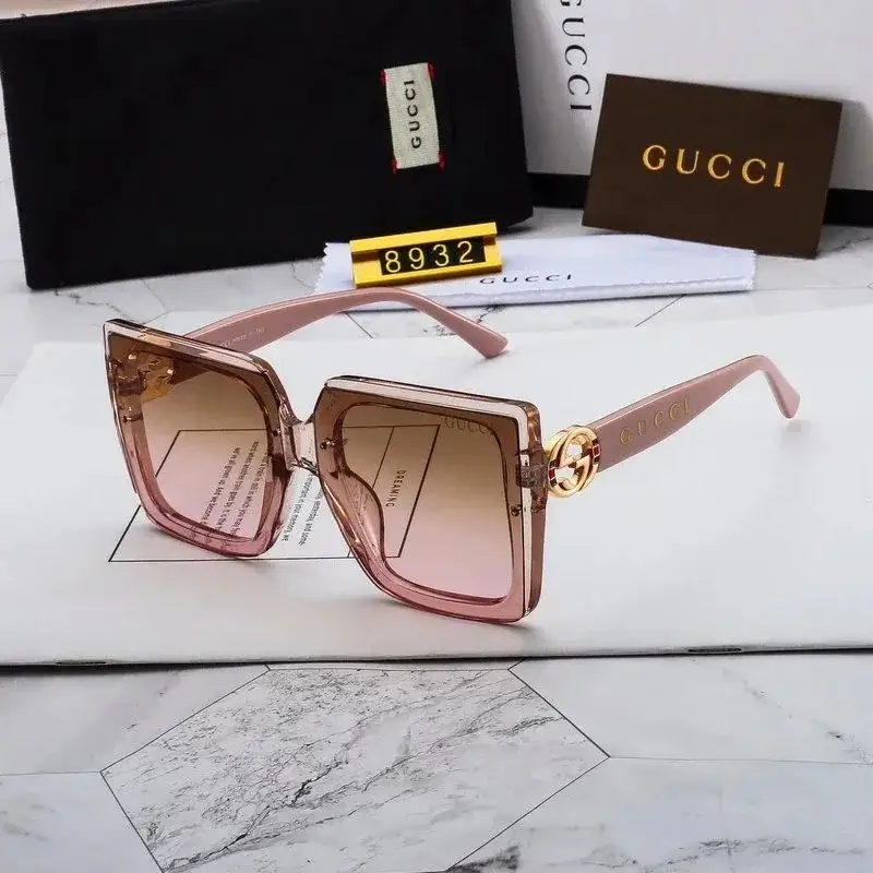 Gucci Square Sunglasses Pink Brown Gradient