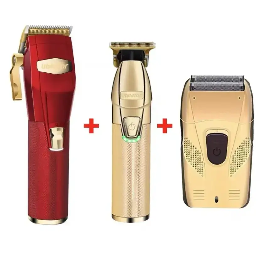 Ubeator Hair Clipper Trimmer and Shaver Set Red Gold