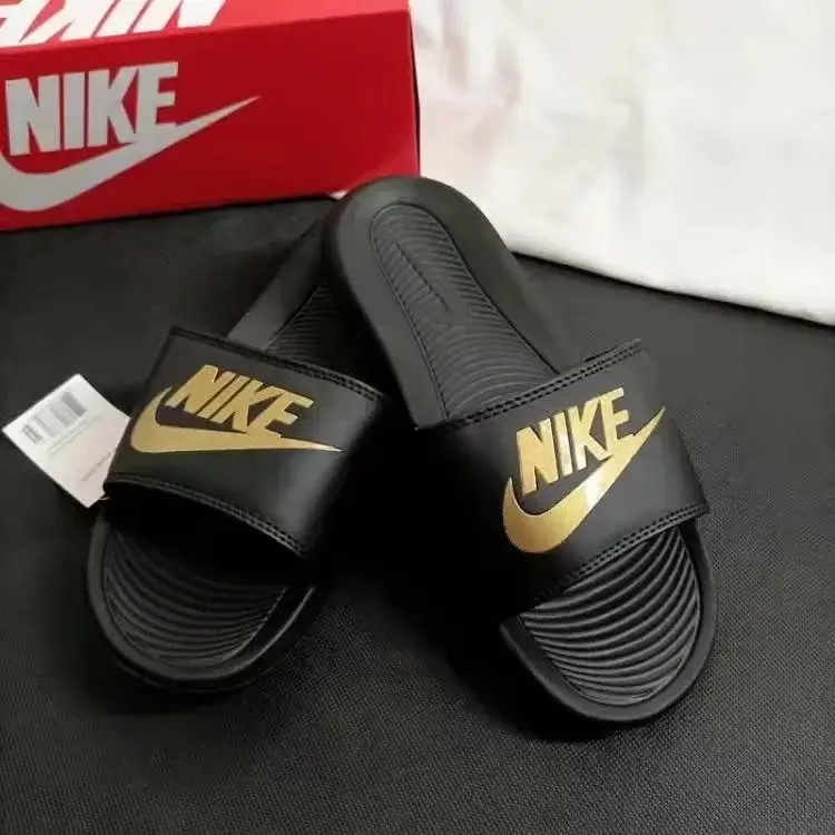 Nike Calm Slide Black Gold