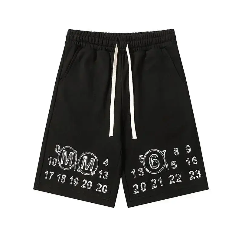 MM6 Maison Margiela Number Graphic Shorts Black