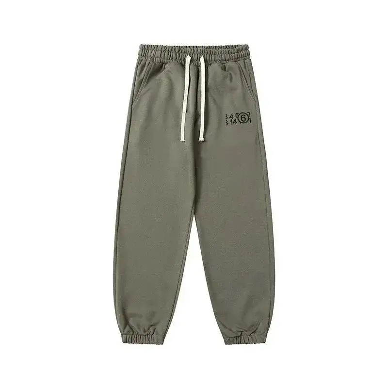 MM6 Maison Margiela Number Graphic Sweatpants Light Green