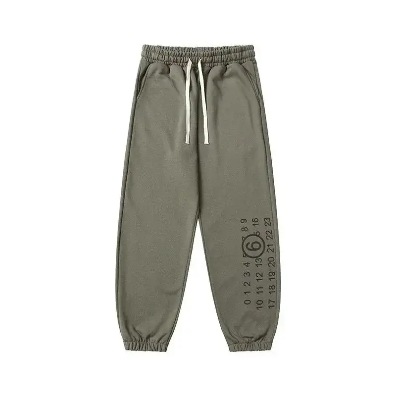 MM6 Maison Margiela Vertical Numbers Sweatpants Light Green