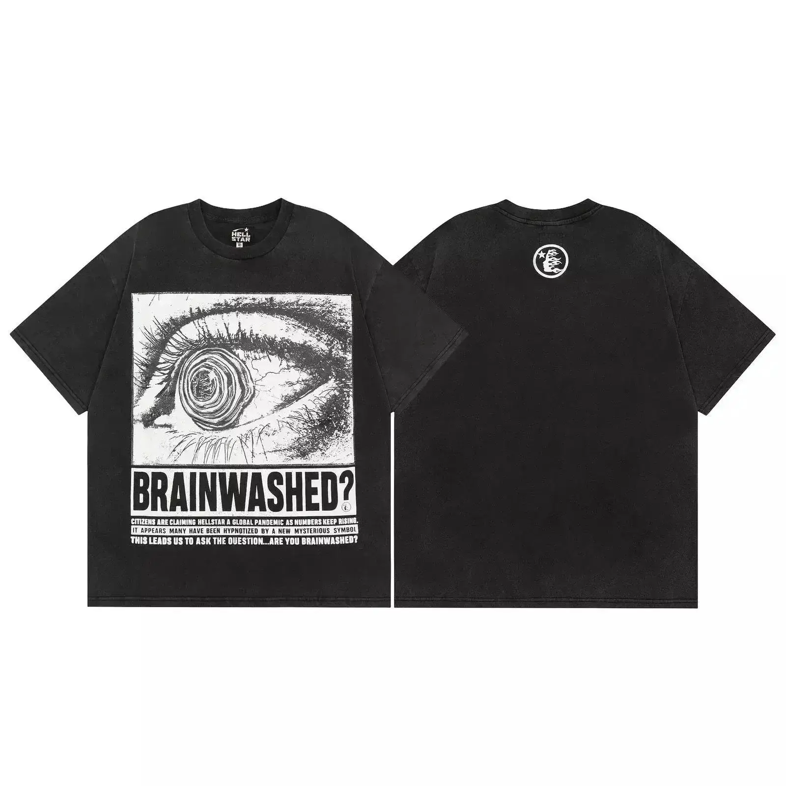 Hellstar Brainwashed T-Shirt Washed Black