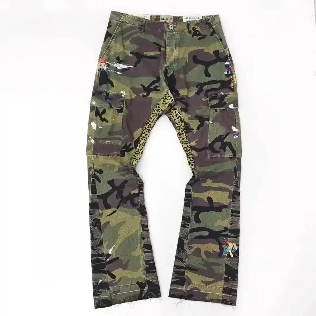 Gallery Dept. Camouflage Cargo Pants Green
