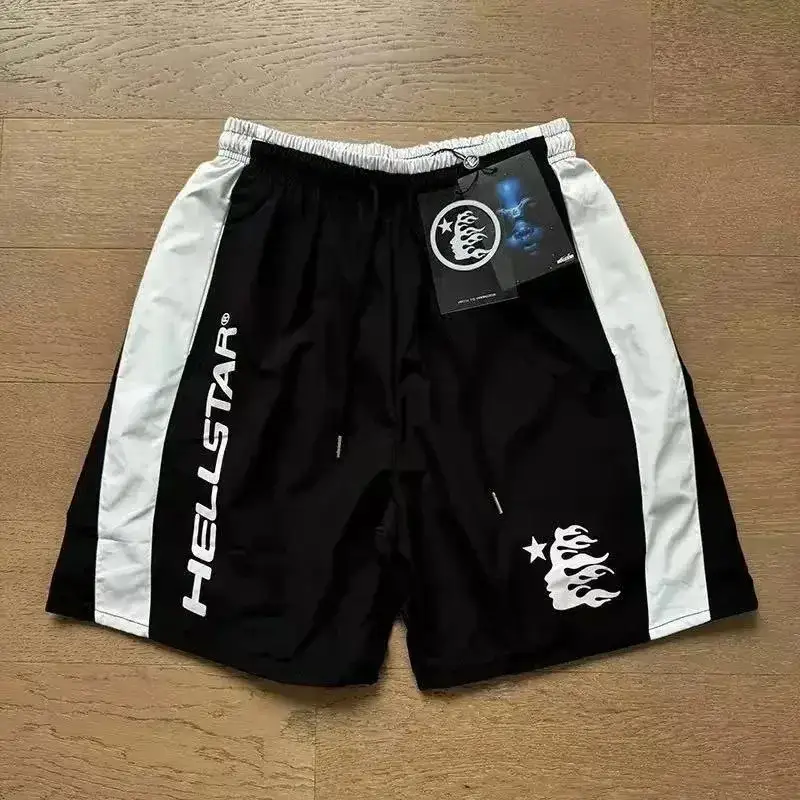 Hellstar Side Stripe Nylon Shorts Black