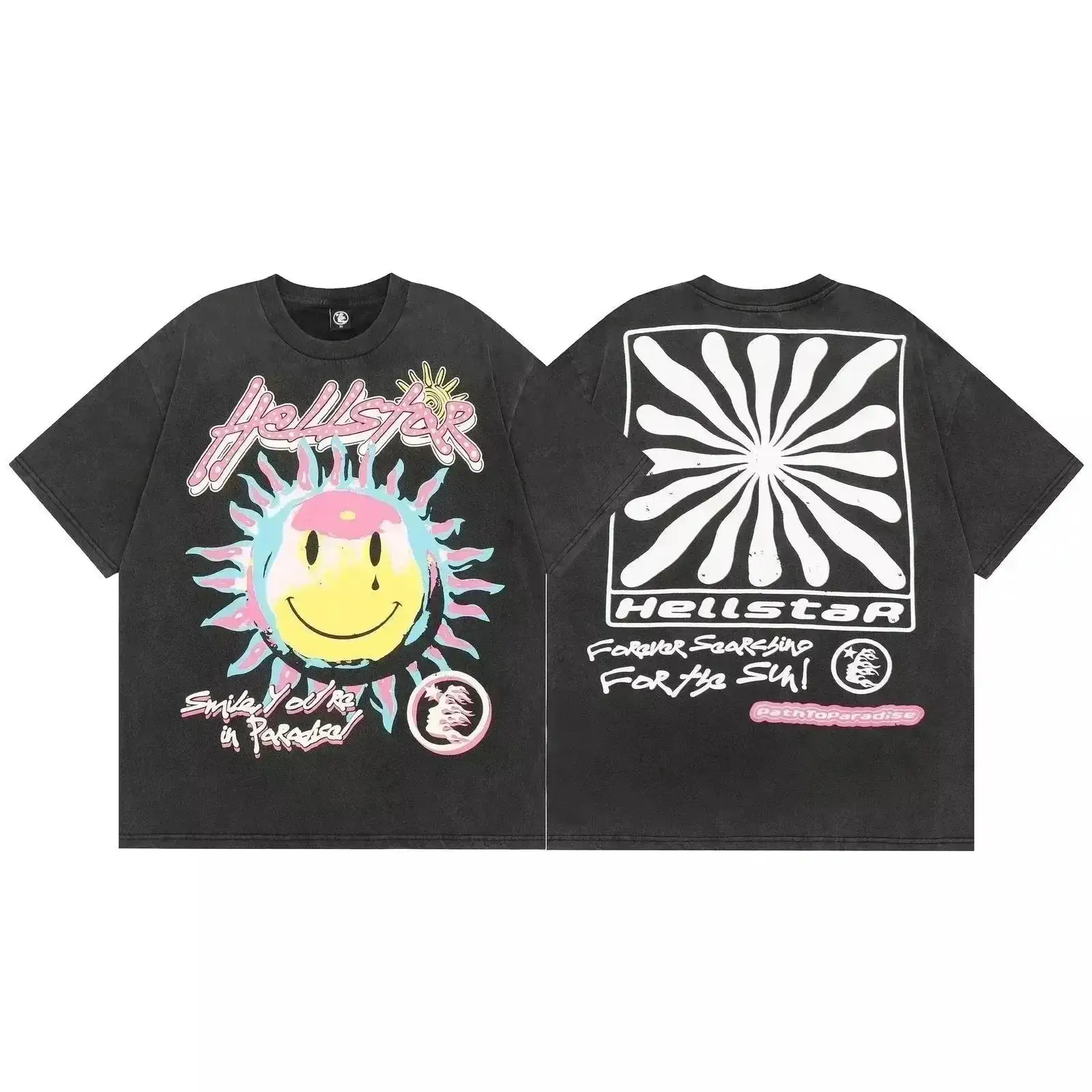 Hellstar Sun Bleached Black Smile T-Shirt