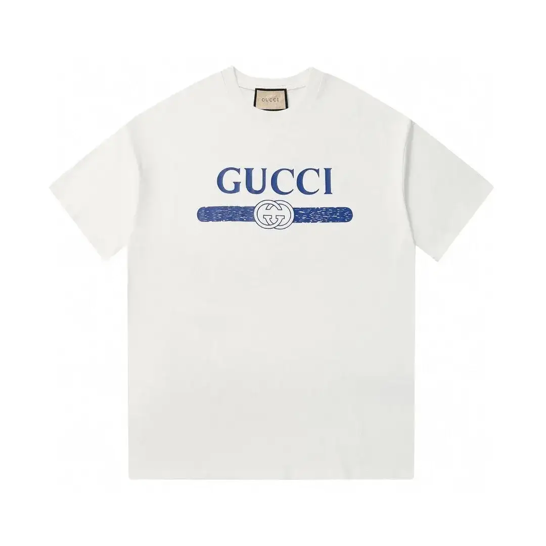 Gucci Distressed Web Stripe T-Shirt Off White