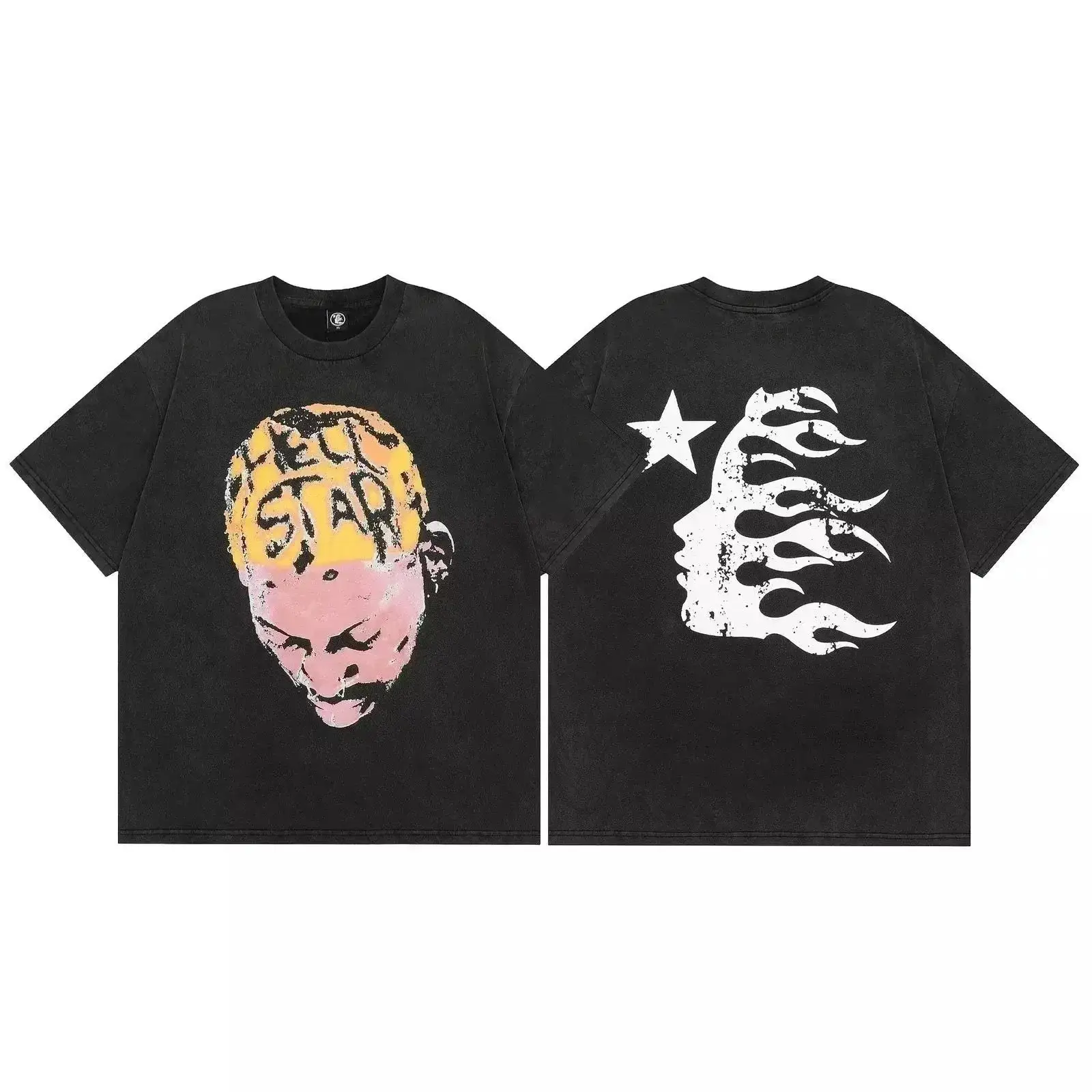 Hellstar Hair Dye Face Black T-Shirt