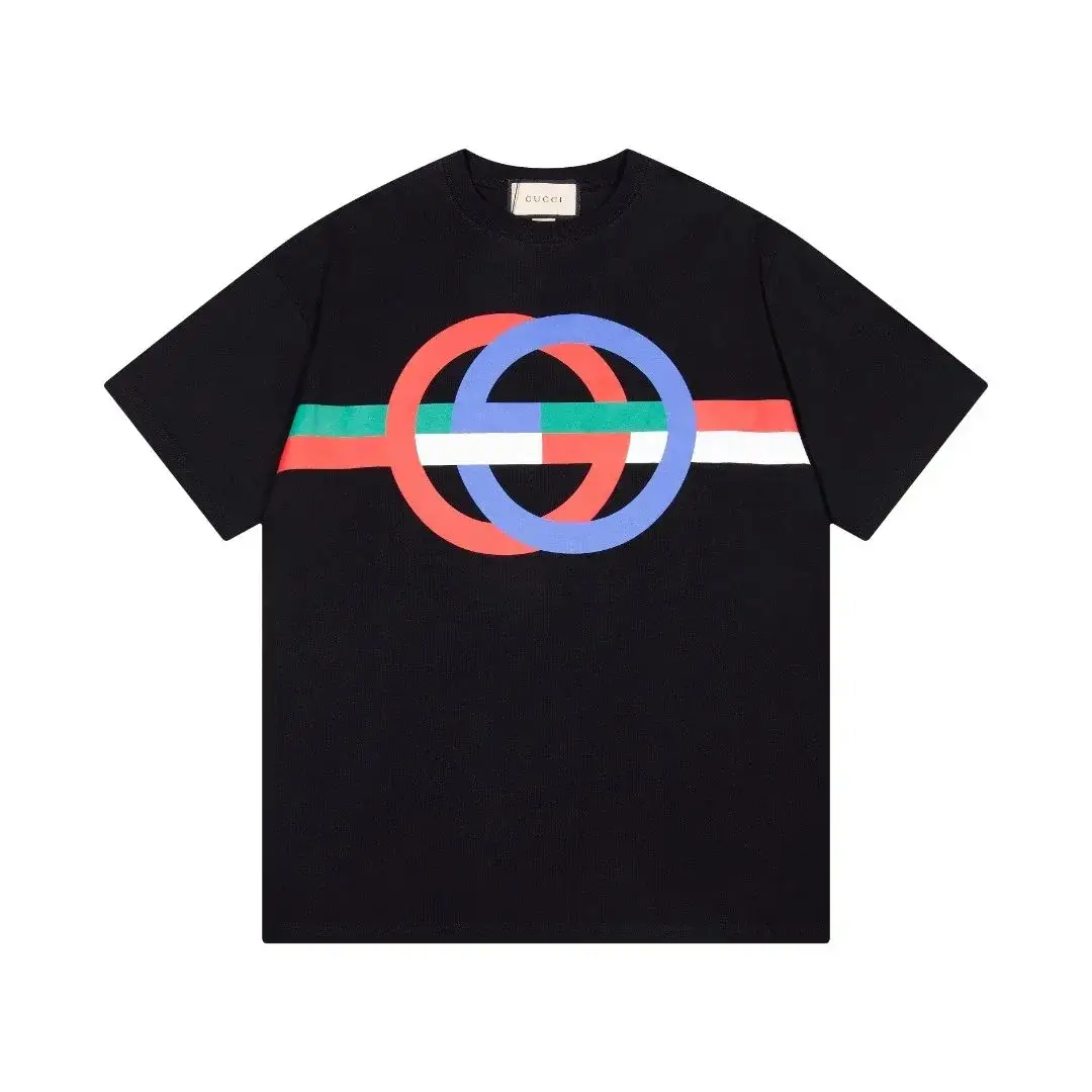 Gucci Black Interlocking G Stripe T-Shirt