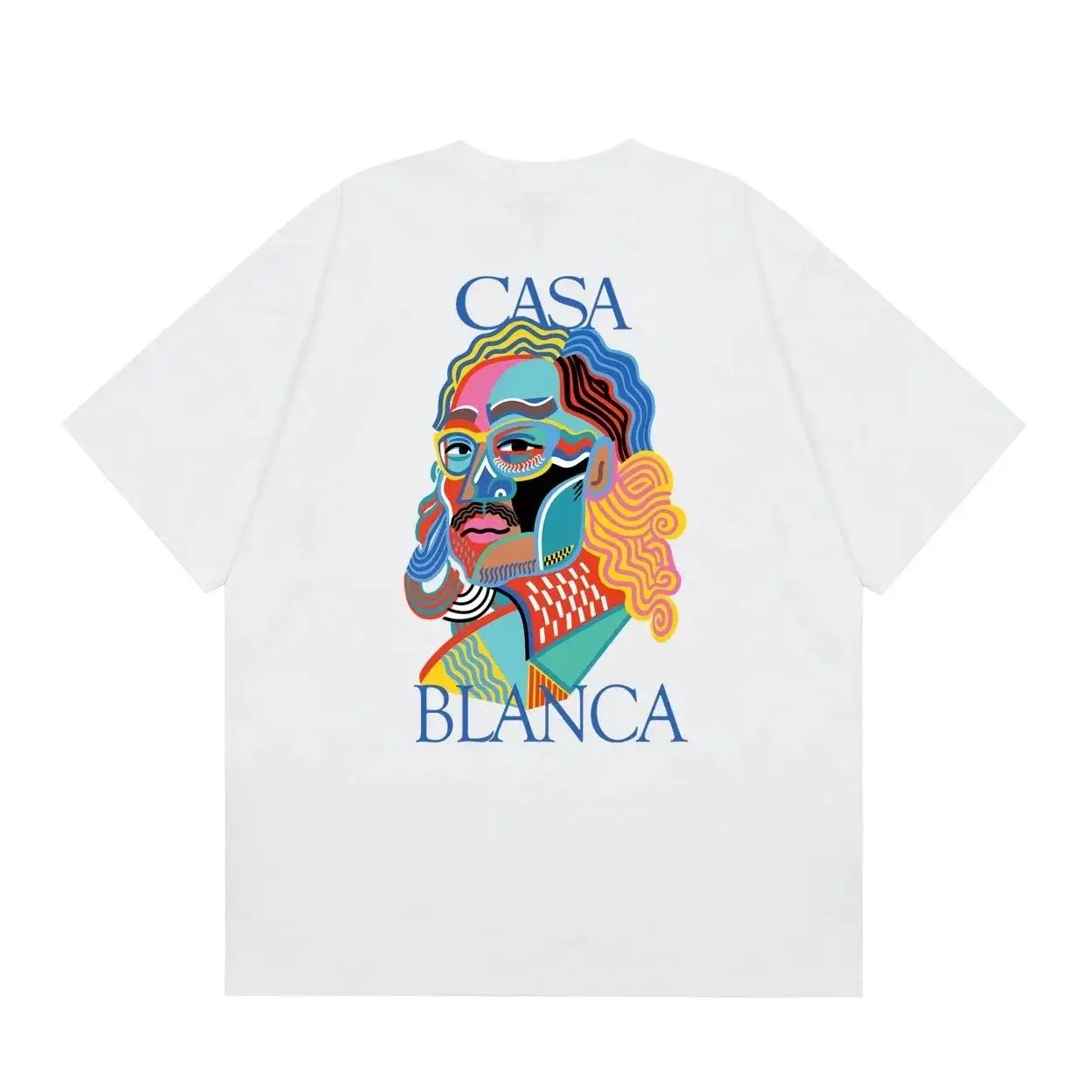 Casablanca Cubism Portrait T-Shirt White